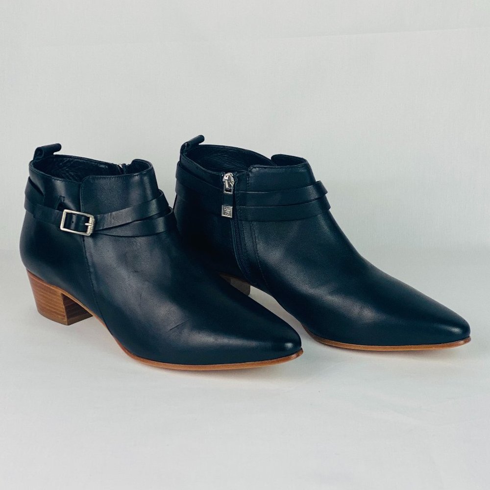 ALBERTO FERMANI | NEW - Genuine Italian Leather Ankle Wrap Black Bootie US 9.5